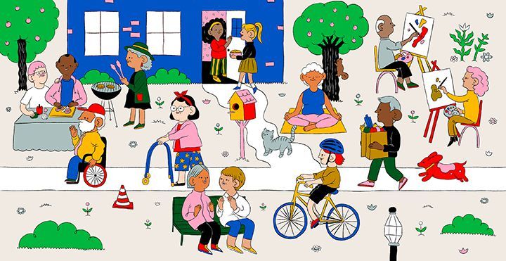 Espoire Nouveau Centre Pour Personnes Ageés - Audrey Malo - Anna Goodson Illustration Agency