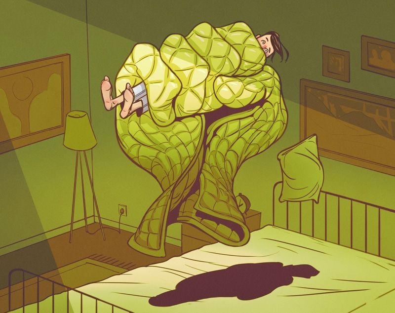 Hey, Sleep Demon / Men&#8217;s Health Magazine - Kotynski - Anna Goodson Illustration Agency