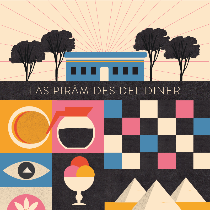 LaMicro Theatre NYC “Las pirámides del Diner” - Daniella Ferretti - Anna Goodson Illustration Agency