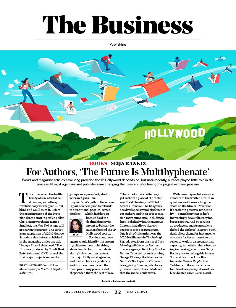 For Authors, The Future is &#8216;MultiHyphenate&#8217;, The Hollywood Reporter - Nathan Hackett - Anna Goodson Illustration Agency