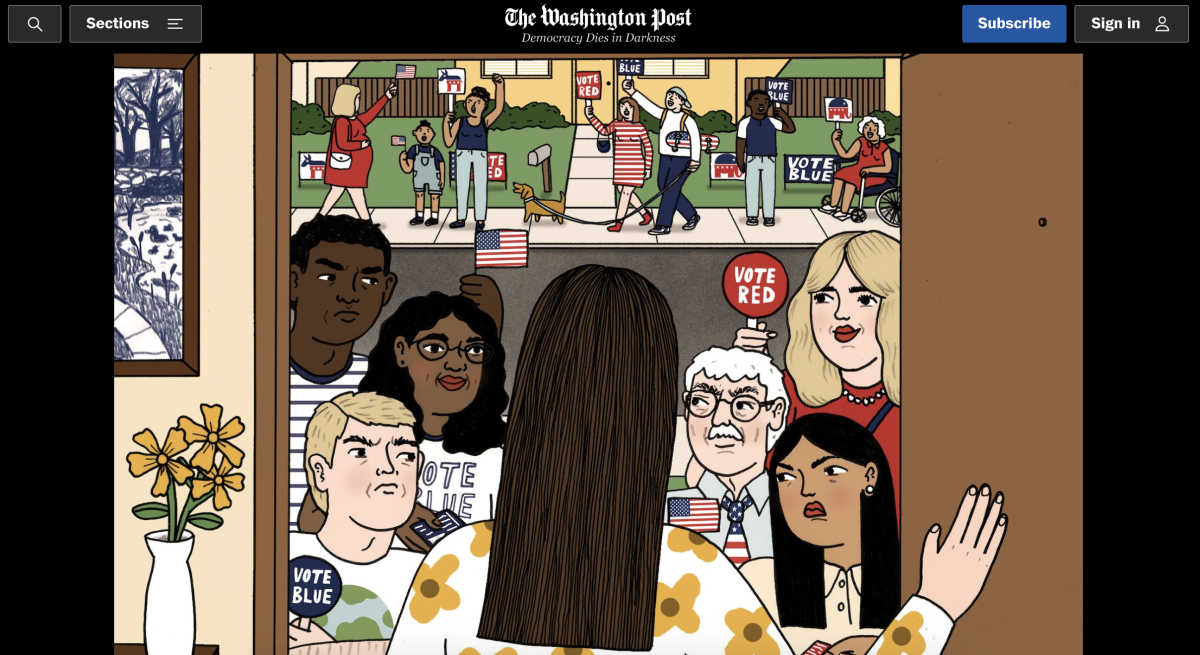 Mai Ly Degan / Polarizing Parties for Washington Post’s Art With a Point - Mai Ly Degnan - Anna Goodson Illustration Agency
