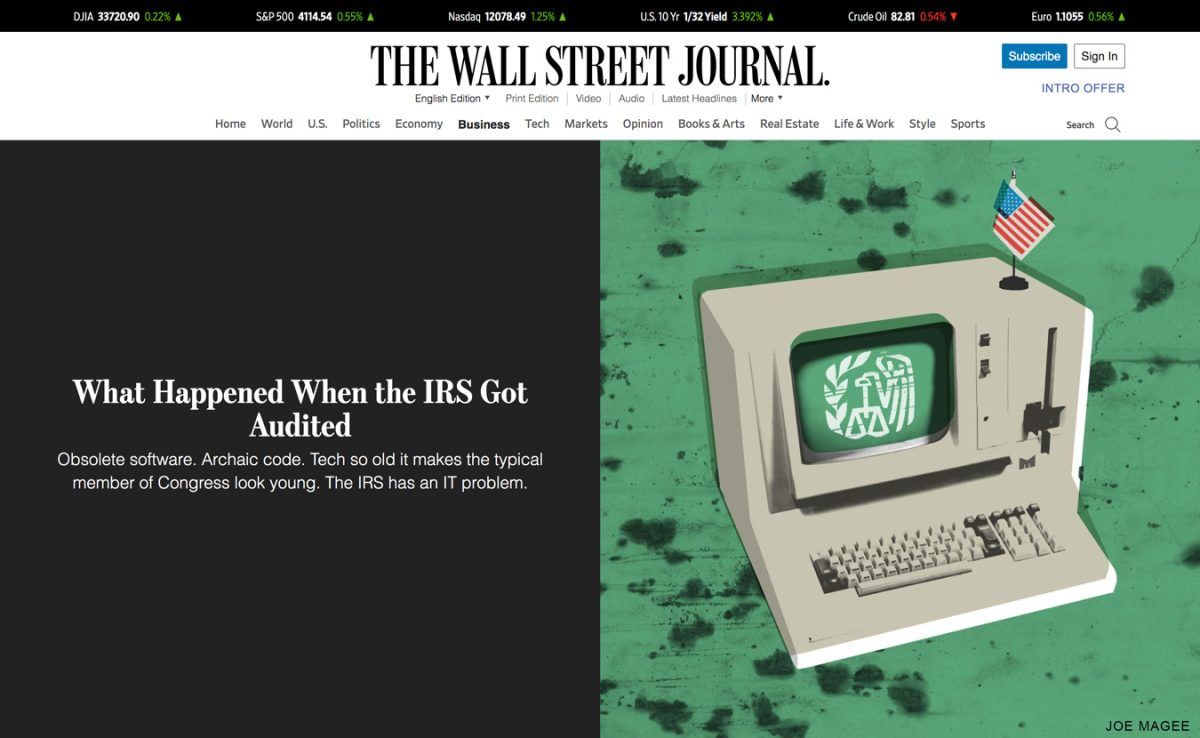Wall Street Journal / What Happened When the IRS Got Audited - Joe Magee - Anna Goodson Illustration Agency