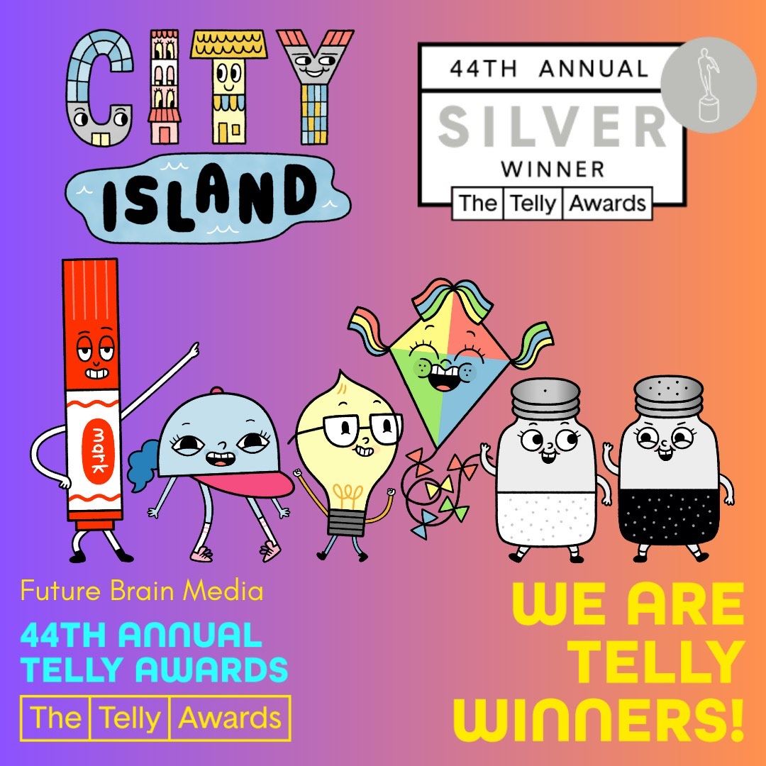 Augenblick Studios and Future Brain Media / City Island won a Silver award at the 44th Annual Telly Award - Gemma Correll - Anna Goodson Illustration Agency