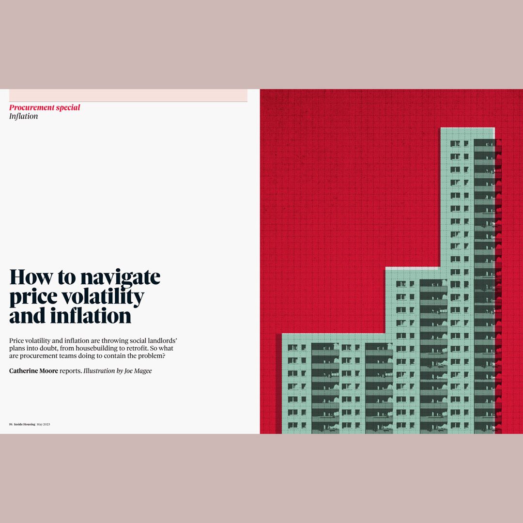 Inside Housing magazine (London) / feature about the effect of inflation on the landlors - Joe Magee - Anna Goodson Illustration Agency