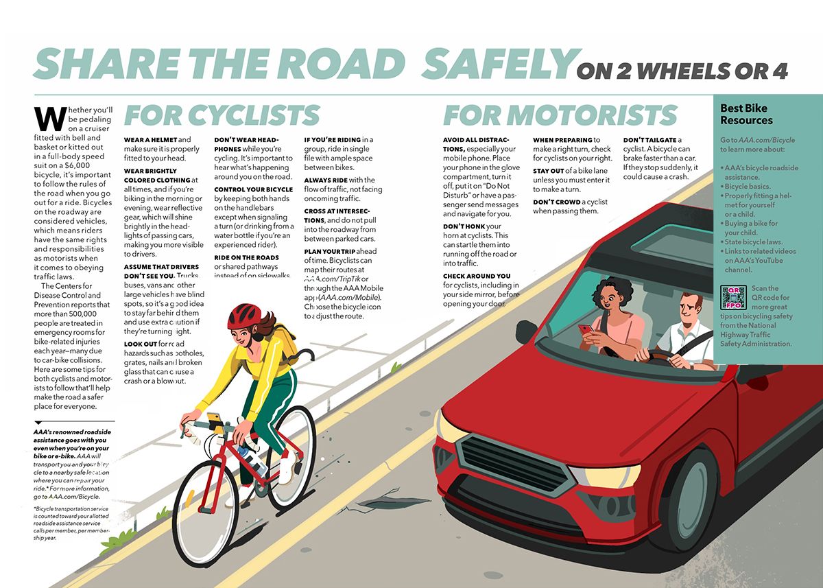 AAA Living / Partagez la sécurité routière - Nathan Hackett - Anna Goodson Agence d'illustration
