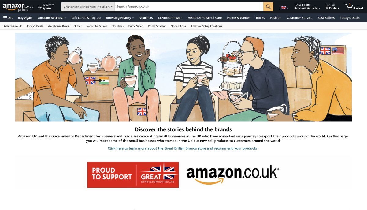 Amazon / Great British Brands Campaign - Clare Mallison - Anna Goodson Illustration Agency