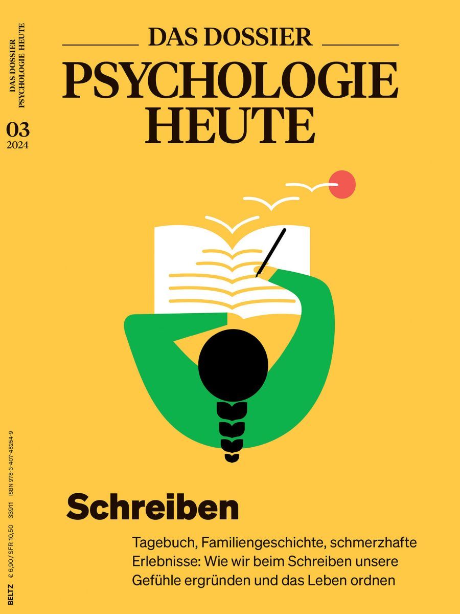 Psychologie Heute / The value of writing as a source of creativity and well-being - Jennifer Tapias Derch - Anna Goodson Illustration Agency