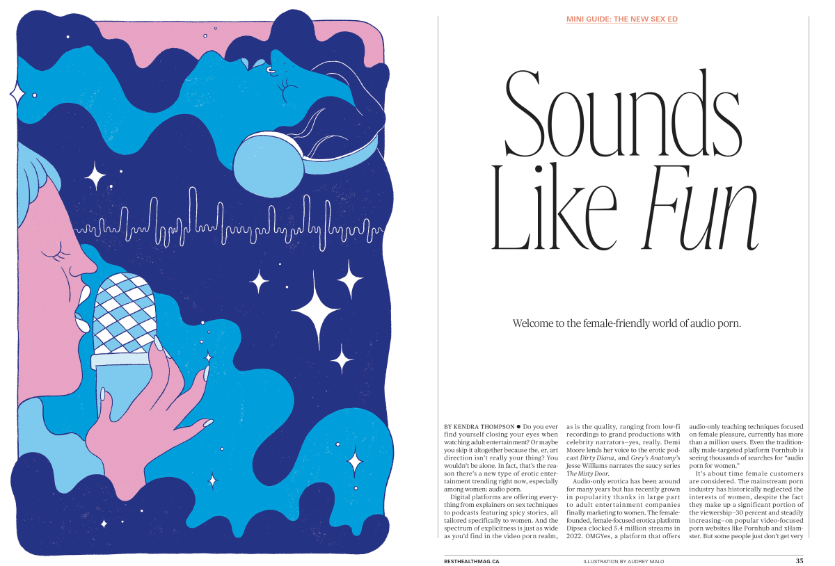 Best Health Mag / Mini guide to the new sex ed - Audrey Malo - Anna Goodson Illustration Agency