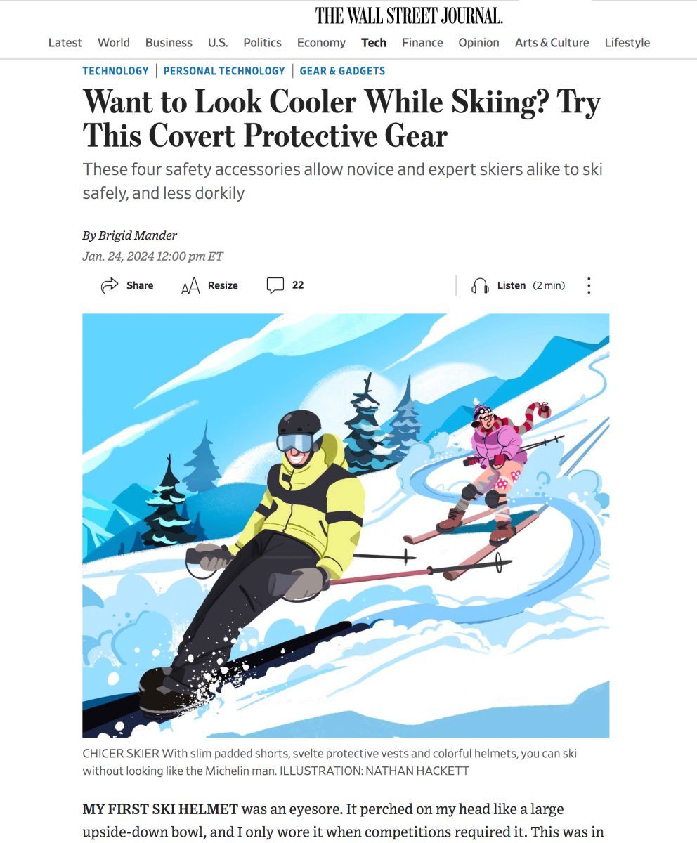 The Wall Street Journal / How to Look Cooler Skiing - Nathan Hackett - Anna Goodson Illustration Agency