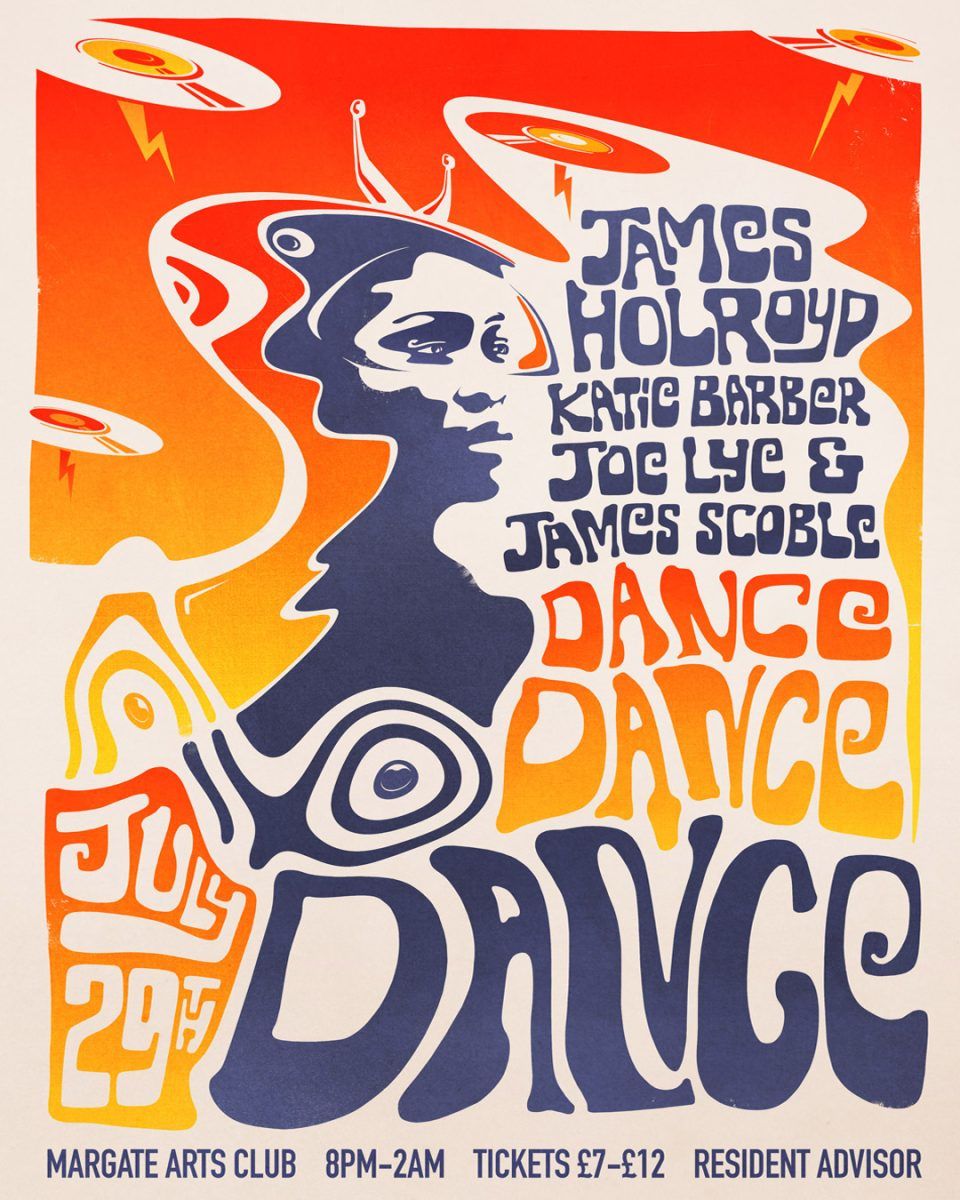 Music event in Margate, UK / Dance Dance Dance poster designs - Andy Potts - Anna Goodson Illustration Agency