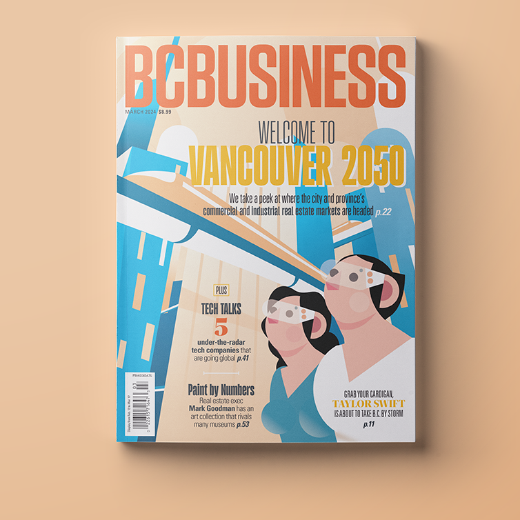 BCBusiness Magazine / Comment serait Vancouver dans 30 ans - Tiago Galo - Anna Goodson Agence d'illustration