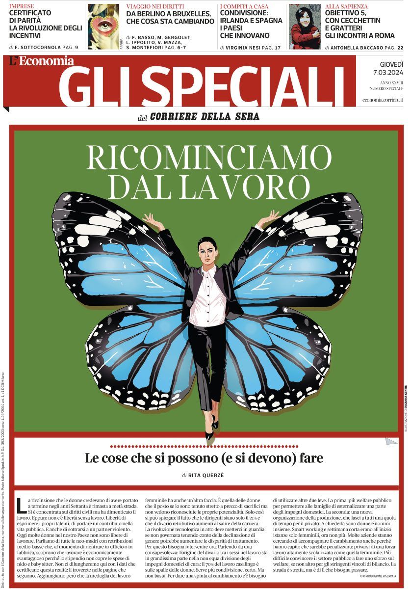 Corriere della Sera / Le travail rend les femmes libres - Susanna Gentili - Anna Goodson Agence d'illustration