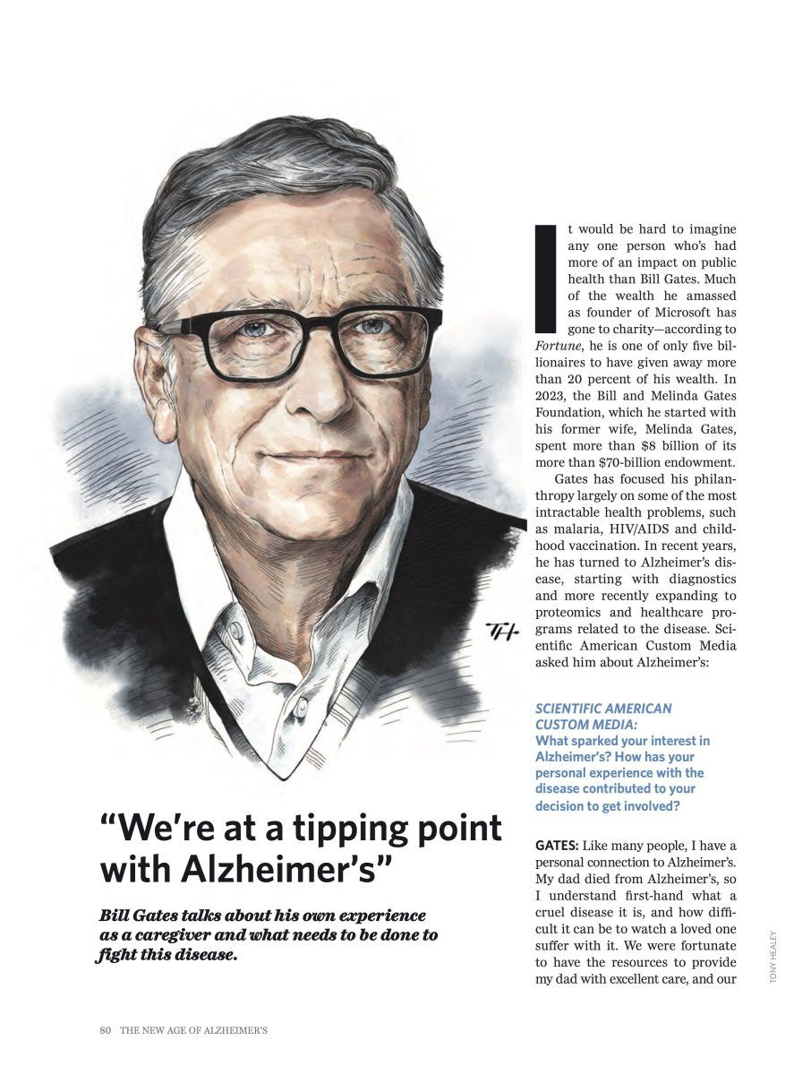 Scientific American / Bill Gates - Tony Healey - Anna Goodson Agence d'illustration