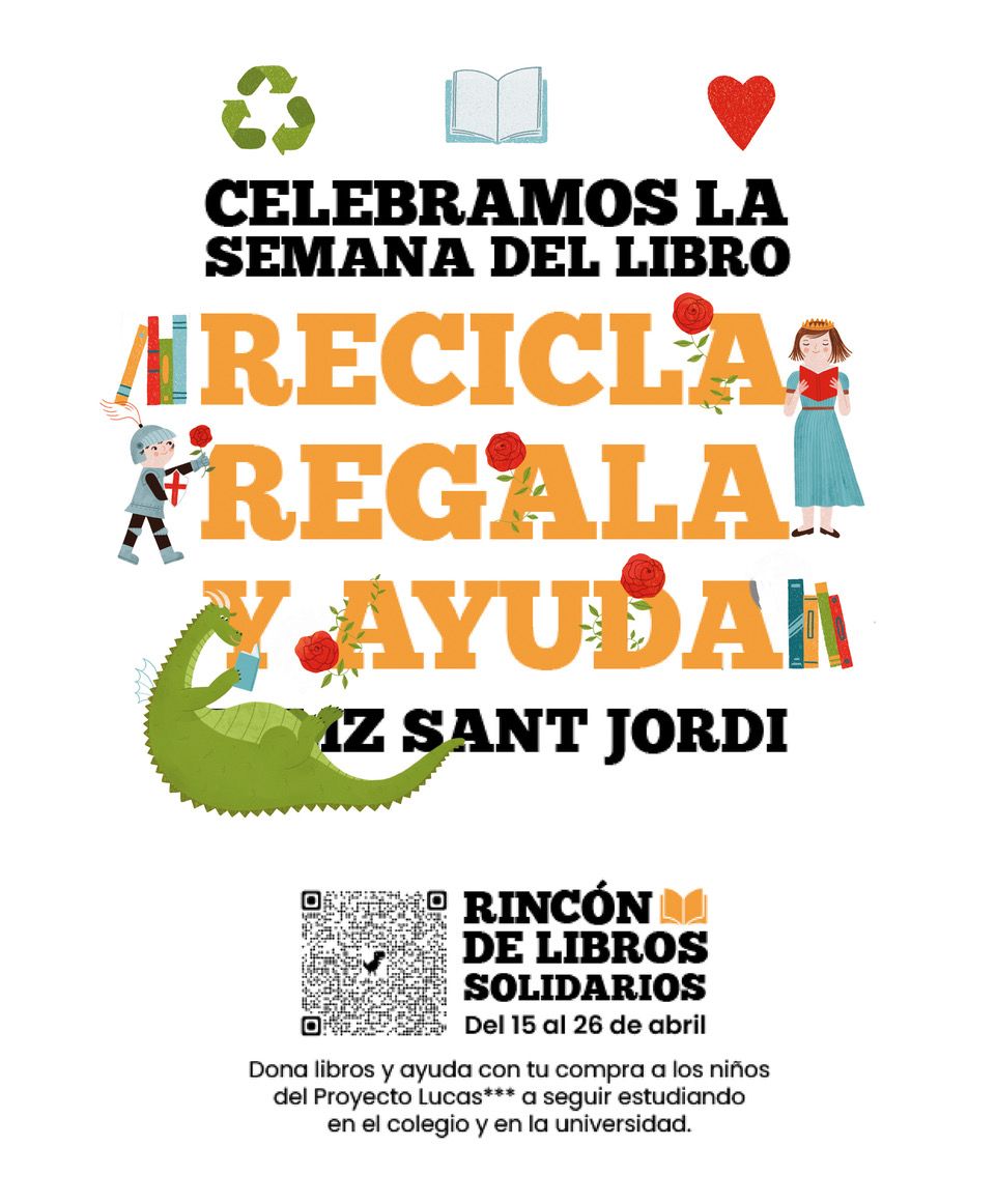 ONG “Miaportacion.org” / Affiche pour Diada de Sant Jordi - Marta Antelo - Anna Goodson Agence d'illustration